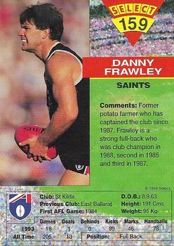 1994 Select AFL #159 Danny Frawley Back
